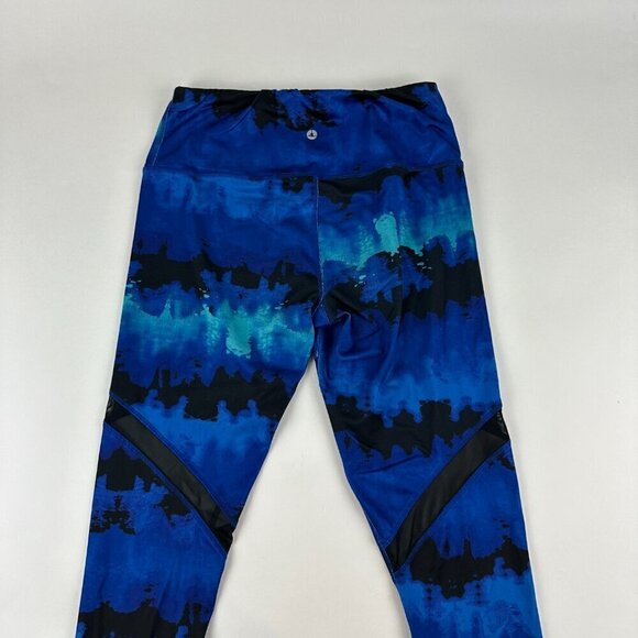 Reflex Leggings Women Medium Blue Black Mesh - Picture 8 of 11